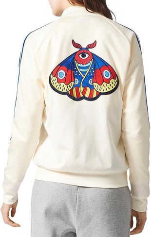 adidas Women's Originals Embellished Arts SST Track Jacket Beige-Khaki cv9431 in Saudi Arabia