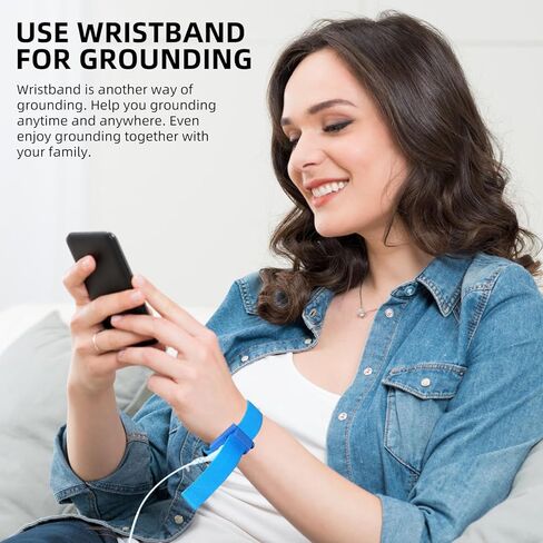 طقم حصيرة التأريض للحصول على طاقة تأريض صحية، وسادة تأريض للنوم مع سوار معصم تأريض وسلك تأريض بطول 15 قدم، لتحسين النوم in Kuwait