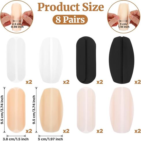 16 Pcs Bra Strap Pads, Silicone Bra Strap Cushions Anti Slip Bras Straps Holders Shoulder Protectors Pads for Reducing Bras Straps Discomfort in Kuwait
