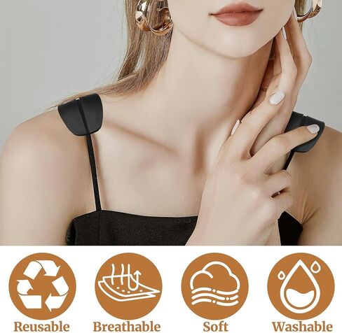 16 Pcs Bra Strap Pads, Silicone Bra Strap Cushions Anti Slip Bras Straps Holders Shoulder Protectors Pads for Reducing Bras Straps Discomfort in Kuwait