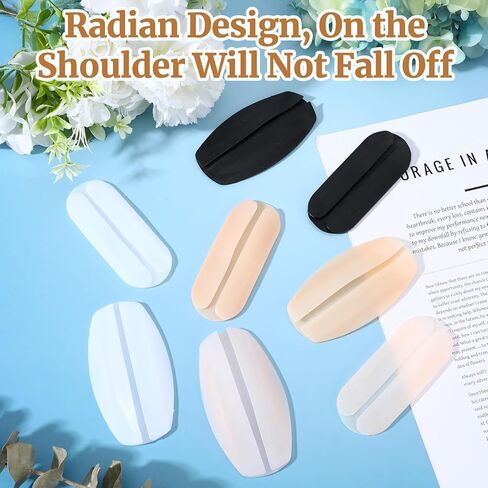 16 Pcs Bra Strap Pads, Silicone Bra Strap Cushions Anti Slip Bras Straps Holders Shoulder Protectors Pads for Reducing Bras Straps Discomfort in Kuwait