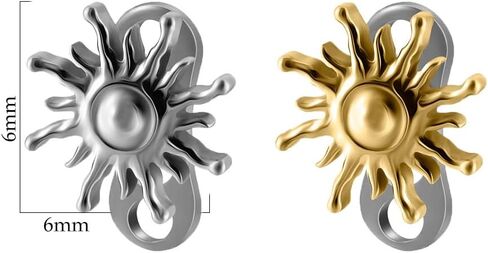 Kokoma 14G Minimalist Sun Dermal Anchor Tops and Base G23 Titanium Surface Skin Piercing Studs Internally Threaded Microdermal Body Jewelry 1 Pc Hypoallergenic in Saudi Arabia