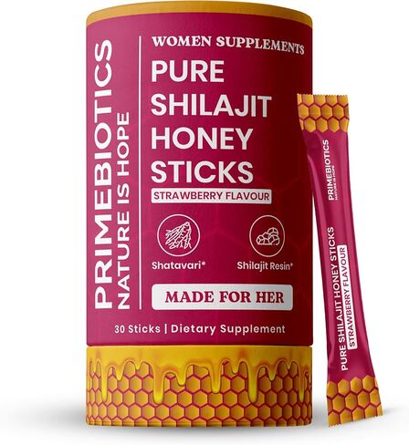 Shilajit for Women Honey Sticks (30 Count) – Liquid Himalayan Shilajit with Shatavari, Saffron & Raw Honey, 75% Fulvic Acid + 84 Trace Minerals, Daily Energy & Wellness in Saudi Arabia
