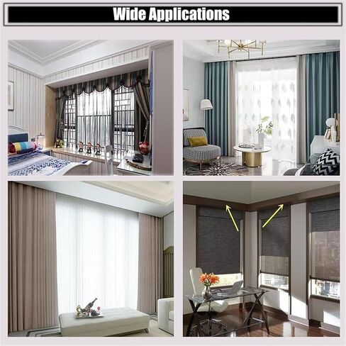 Ultra-Thin V-Shaped Blackout Curtain Track System, 330cm Ceiling Mount Double Rail for Room Dividers, White Curtain Track for Home & Office Décor in Saudi Arabia