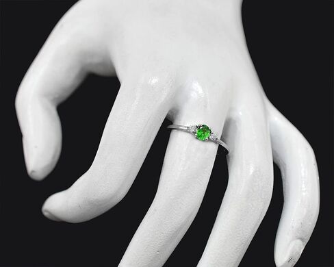 January Birthstone Natural 5X4 MM Oval Cut Tsavorite Green Garnet Gemstone Ring 925 Sterling Silver Dainty Proposal Ring Engagement Gift For Girlfriend (RG-7983) in Saudi Arabia