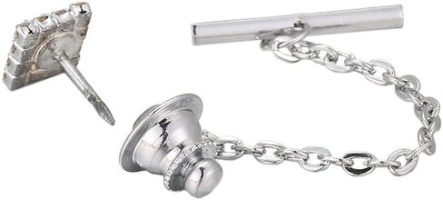 Rockyu Lapel Pin Men's suit accessories gold rhinestone brooch crystal square shape chain pin wedding groom gift decoration in Kuwait