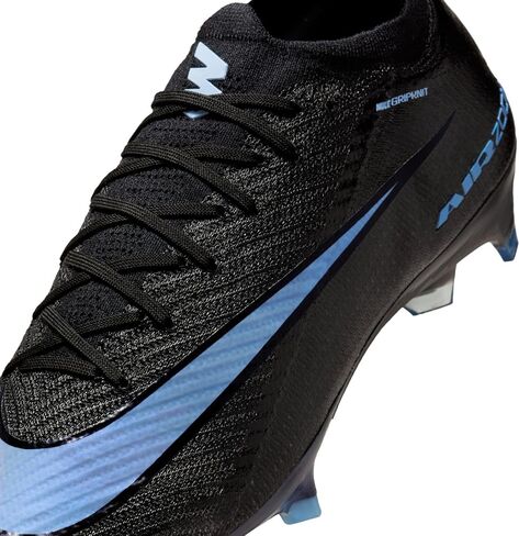 حذاء كرة القدم Mercurial Vapor 16 Elite للأرضيات الصلبة من نايكي (أسود/أزرق ثلجي) in Kuwait