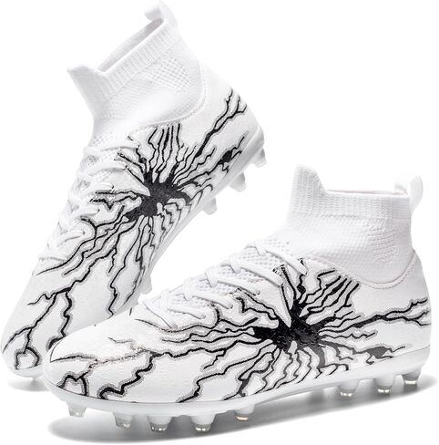 Men's Soccer Cleats Football Cleats for Unisex-Adult High-Top Spikes Shoes for Youth Big Boys Lightweight Professional Training Turf Outdoor Athletic Sneaker in Saudi Arabia