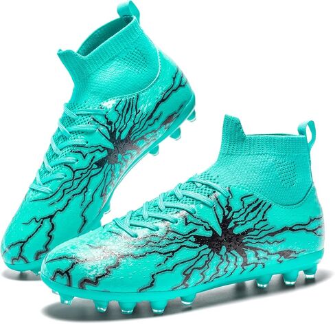 Men's Soccer Cleats Football Cleats for Unisex-Adult High-Top Spikes Shoes for Youth Big Boys Lightweight Professional Training Turf Outdoor Athletic Sneaker in Saudi Arabia