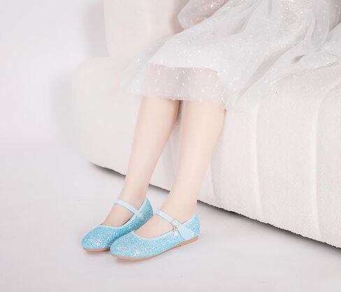 Little Girl's Adorable Mary Jane Ballerina Ballet Flats Sparkle Wedding Party Flower Girl Princess Dress Shoes for Kids in Saudi Arabia