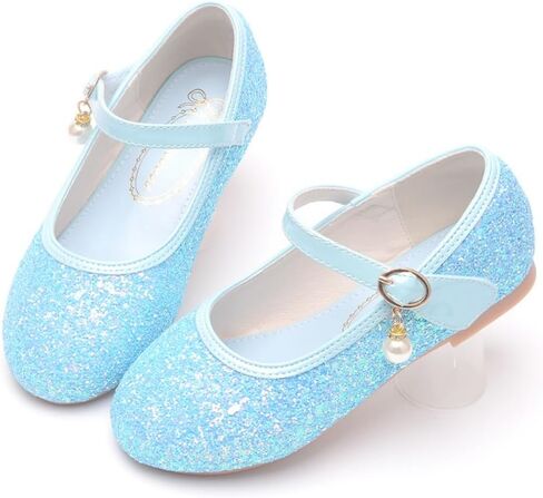 Little Girl's Adorable Mary Jane Ballerina Ballet Flats Sparkle Wedding Party Flower Girl Princess Dress Shoes for Kids in Saudi Arabia