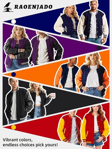 Men's Varsity Jacket Bomber Letterman Jacket Leather Sleeve Vintage Style Lightweight Outerwear in Saudi Arabia