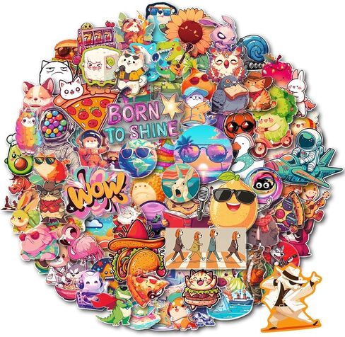 400Pcs Cute Water Bottle Stickers for Kids Teens, Funny Waterproof Vinyl Decal Pack for Laptop Skateboard Fridge Luggage Aesthetic Stickers for Girls Boys Adults Party Favors School Rewards in Saudi Arabia