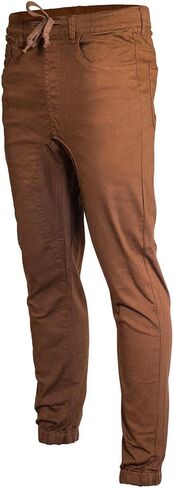 Minimal Clothing Men's Trendy Harem Twill Slim Fit Jogger Pants, Dc-dark Wheat, X-Large in Saudi Arabia