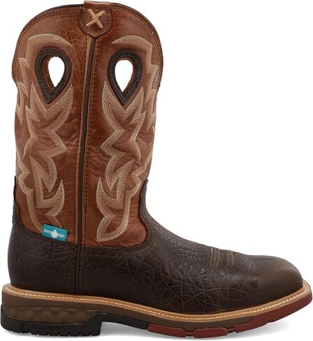 Twisted X Men's 12" Western Work Boot, Smokey Chocolate & Spice 7.5 D in Saudi Arabia