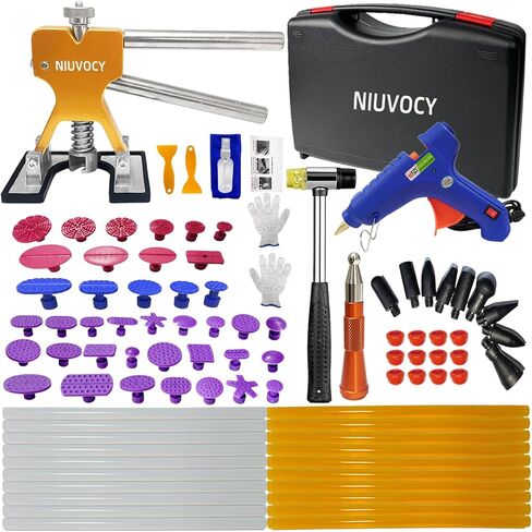 Car Dent Puller Kit,147pcs Paintless Dent Remover Tool for Car,Dent Lifter& Big Size Heavy Duty Auto Slide Hammer Dent Remover Tools for Hail Dent Removal Kit in Saudi Arabia