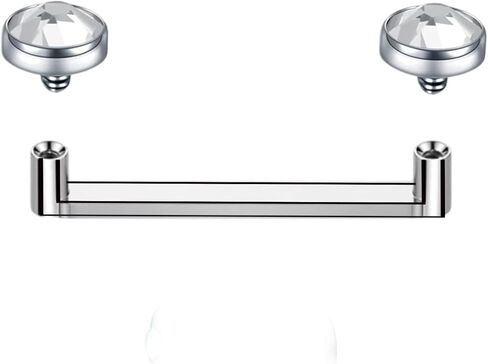 Titanium F136 Surface Piercing Staple Piercings 5mm Tops CZ, 14 Gauge Staple Surface 10/12/14mm Bar in Saudi Arabia