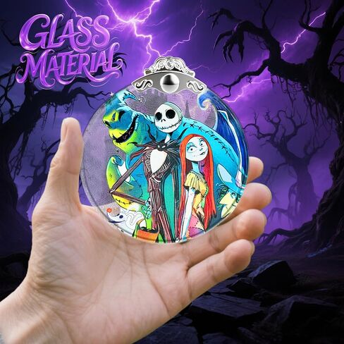 Nightmare Be Christmas Decorations Stained Glass Ornament–Halloween & Christmas Hanging Glass Wall Decor,Christmas Tree Decoration,Xmas Decor,Exchange Present in Saudi Arabia