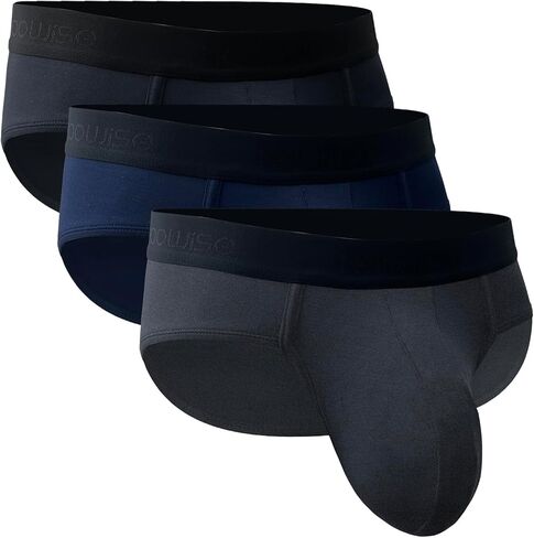 Men's Underwear Briefs Plus Size ABCD Pouch Soft Silky Touch Underpants 3 Pack in Saudi Arabia