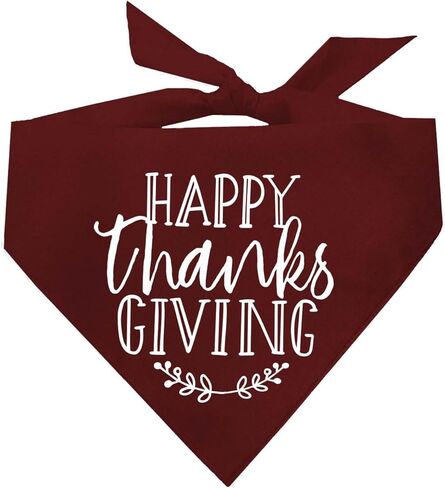 Happy Thanksgiving Dog Bandana (Dark Orange, OS 186) in Saudi Arabia