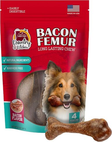 Rawhide Free Pig Ear Chews Dog Treats, Peanut Butter Flavor, 24 Count in Kuwait