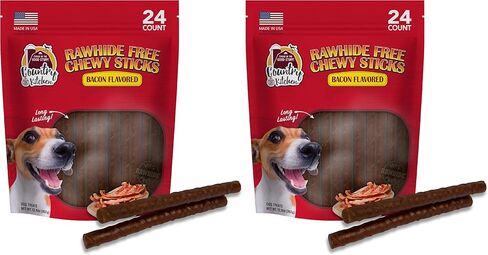 Rawhide Free Pig Ear Chews Dog Treats, Peanut Butter Flavor, 24 Count in Kuwait