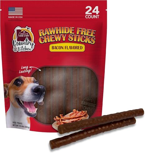 Rawhide Free Pig Ear Chews Dog Treats, Peanut Butter Flavor, 24 Count in Kuwait