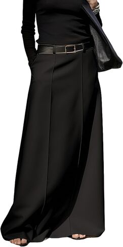 Women's Long Maxi Skirt Elegant High Waist H Line Long Straight Maxi Skirts for Women Casual Floor Pencil Skirt with Pockets in Saudi Arabia