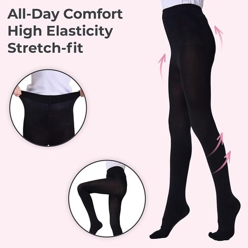 Girls Soft Semi-Opaque Tights 70D, 2 Pcs Children's Fall Stockings for Ages 4-10, Perfect for School Uniform Pair in Saudi Arabia