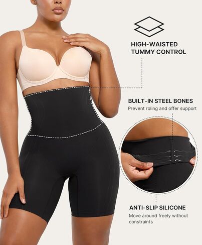 SHAPELLX Tummy Control Shapewear for Women High Waisted Body Shaper Shorts Thigh Slimming Underwear in Saudi Arabia