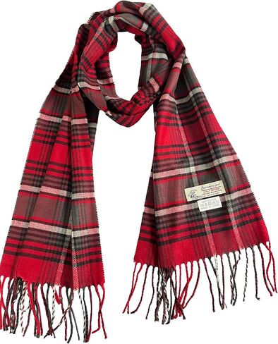 NY GOLDEN FASHION Unisex Cashmere-Feel Scarf, Tartan Plaid Pattern, 72 x 12 Inches, Winter Collection in Saudi Arabia