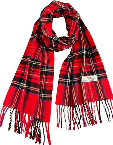 NY GOLDEN FASHION Unisex Cashmere-Feel Scarf, Tartan Plaid Pattern, 72 x 12 Inches, Winter Collection in Saudi Arabia