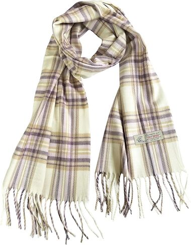 NY GOLDEN FASHION Unisex Cashmere-Feel Scarf, Tartan Plaid Pattern, 72 x 12 Inches, Winter Collection in Saudi Arabia