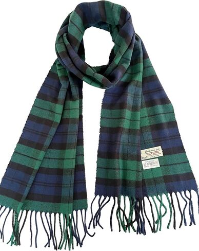 NY GOLDEN FASHION Unisex Cashmere-Feel Scarf, Tartan Plaid Pattern, 72 x 12 Inches, Winter Collection in Saudi Arabia
