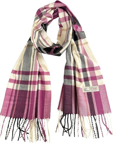 NY GOLDEN FASHION Unisex Cashmere-Feel Scarf, Tartan Plaid Pattern, 72 x 12 Inches, Winter Collection in Saudi Arabia
