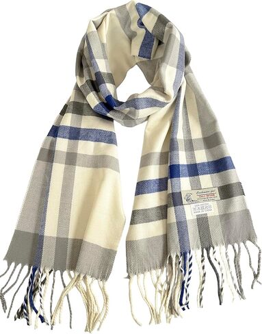 NY GOLDEN FASHION Unisex Cashmere-Feel Scarf, Tartan Plaid Pattern, 72 x 12 Inches, Winter Collection in Saudi Arabia