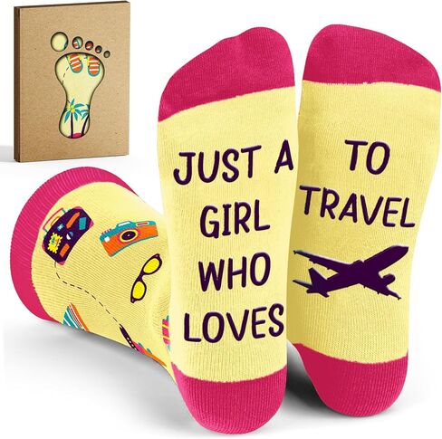 Travel Gifts - Fun Socks for Men and Women, Unique Gift for Travelers, Ideal Stocking Stuffers for Men in Saudi Arabia