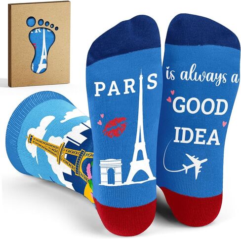 Travel Gifts - Fun Socks for Men and Women, Unique Gift for Travelers, Ideal Stocking Stuffers for Men in Saudi Arabia