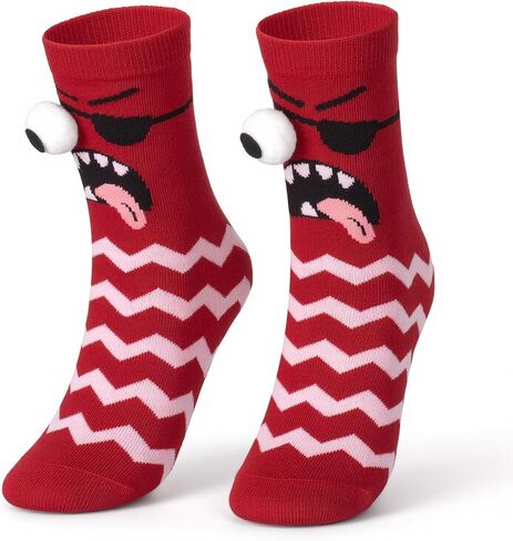 Crazy Socks for Kids - Silly Wacky Funny White Elephant Gifts Stockings Monster Toddler Socks with 3D Eyes for Kids in Saudi Arabia