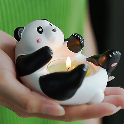 Scented Tealight Candles,Panda Statue Scented Tealights Holder | Cute Stand Plaster Crafts Tea Light Candle Stand for Table Centerpiece, Home Aesthetics Decor in Saudi Arabia