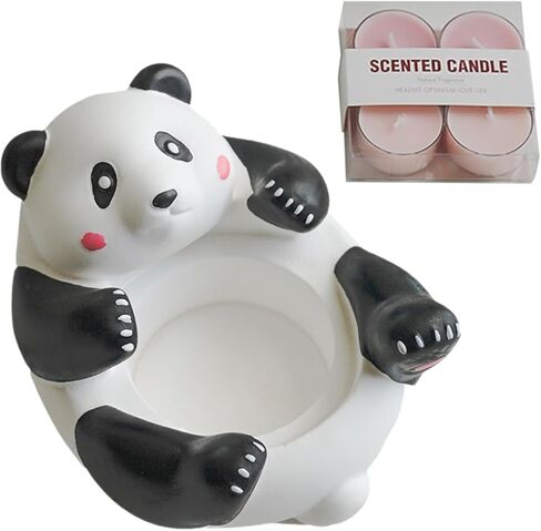 Scented Tealight Candles,Panda Statue Scented Tealights Holder | Cute Stand Plaster Crafts Tea Light Candle Stand for Table Centerpiece, Home Aesthetics Decor in Saudi Arabia