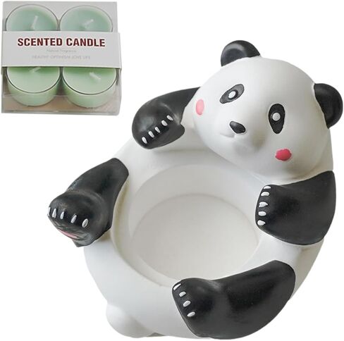 Scented Tealight Candles,Panda Statue Scented Tealights Holder | Cute Stand Plaster Crafts Tea Light Candle Stand for Table Centerpiece, Home Aesthetics Decor in Saudi Arabia