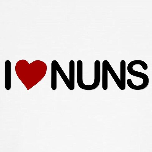CafePress I Love Nuns Kids Baseball Jersey Kids Cotton Baseball Jersey, 3/4 Raglan Sleeve Shirt in Saudi Arabia