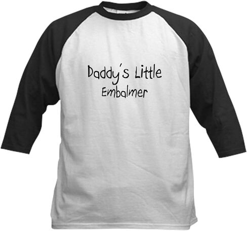 CafePress Daddy's Little Embalmer Kids Baseball Jersey Kids Cotton Baseball Jersey, 3/4 Raglan Sleeve Shirt in Saudi Arabia