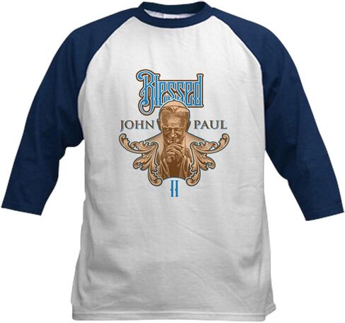 قميص بيسبول للأطفال من CafePress Pope John Paul II Beatificati، قميص بيسبول قطني للأطفال، قميص بأكمام 3/4 راجلان in Kuwait