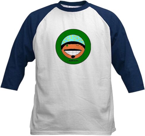 CafePress Pakman Logo Kids Baseball Jersey Kids Cotton Baseball Jersey, 3/4 Raglan Sleeve Shirt in Saudi Arabia