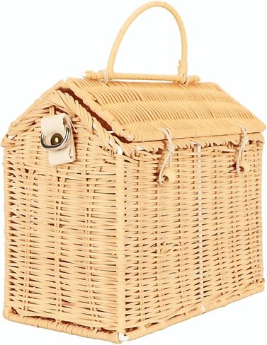 حقيبة راتان منسوجة يدويًا، حقيبة كتف من الروطان بمقبض محمول وحزام قابل للتعديل in Kuwait