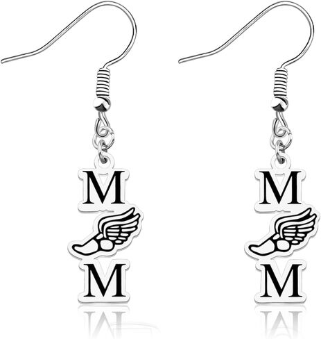 OKEYCH Track and Field Lover Gift Track Mom Earrings Running Runner Jewelry Cross Country Gift in Saudi Arabia