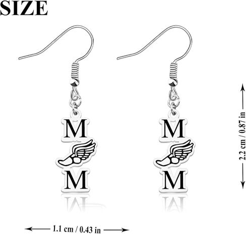OKEYCH Track and Field Lover Gift Track Mom Earrings Running Runner Jewelry Cross Country Gift in Saudi Arabia