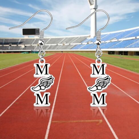 OKEYCH Track and Field Lover Gift Track Mom Earrings Running Runner Jewelry Cross Country Gift in Saudi Arabia